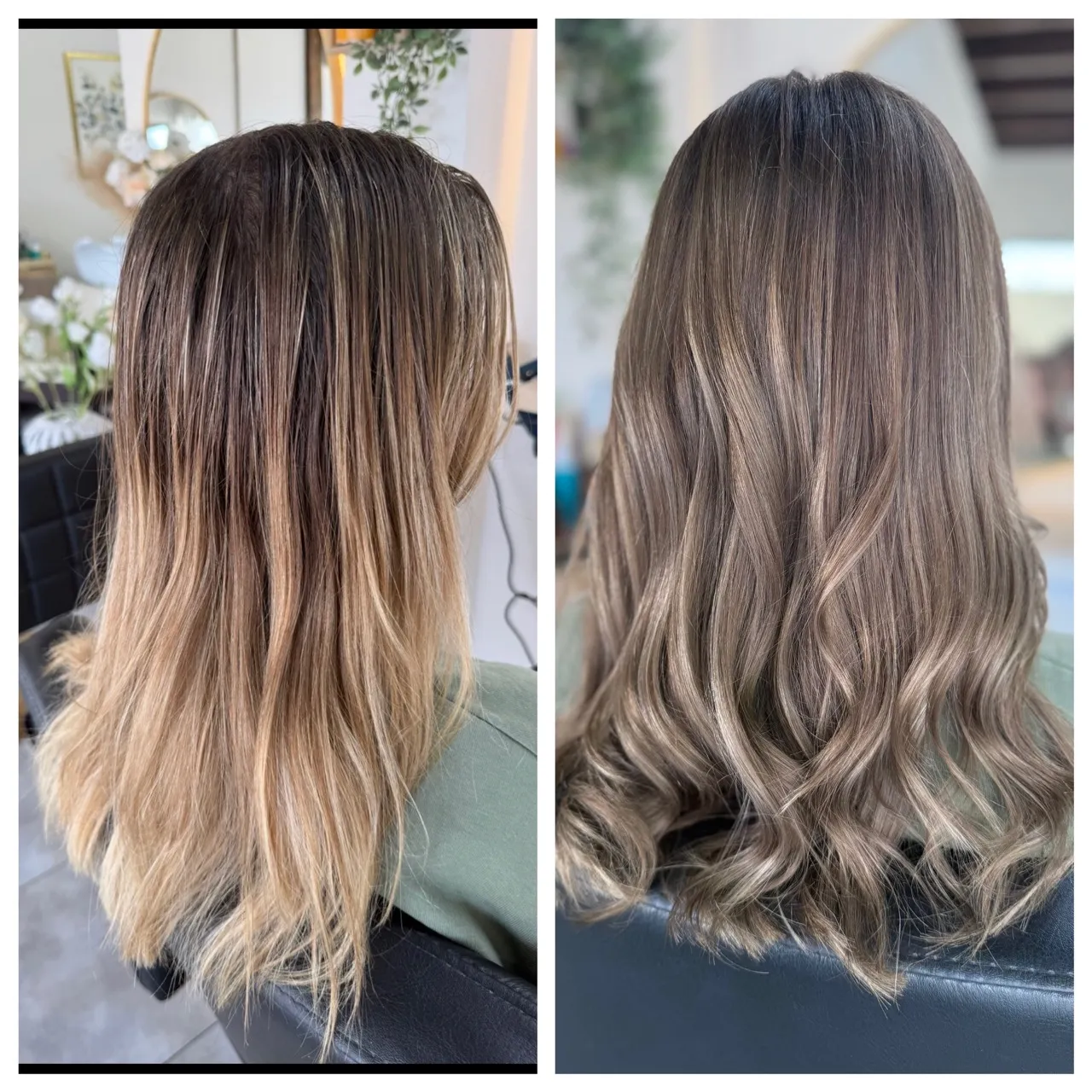 Before and after — Balayage Refresh